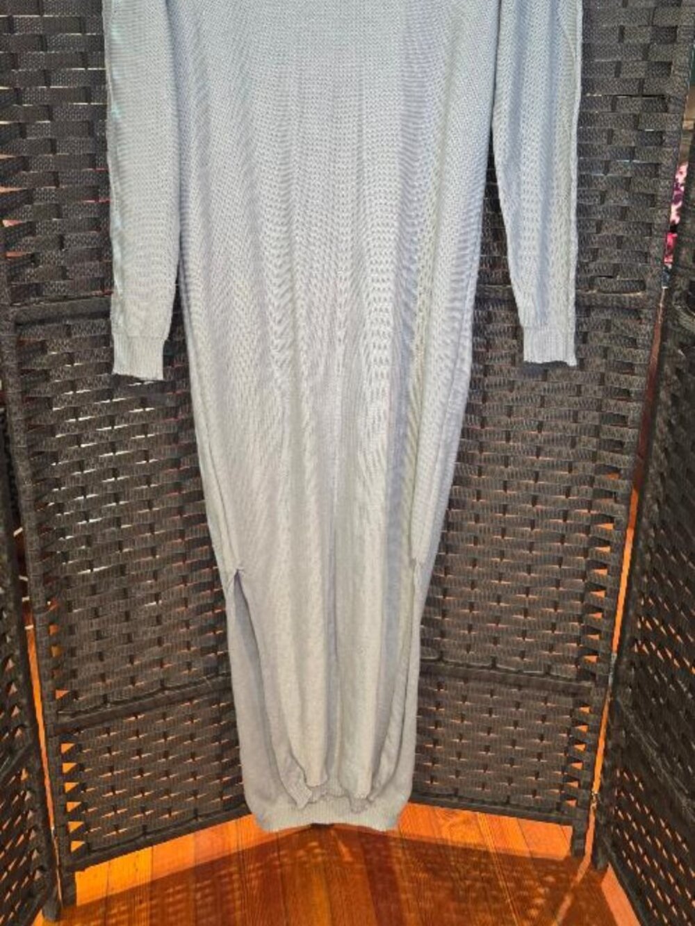Shein EURMUSE Plain Round Neck Long Sleeve Loose Casual Sweater Dress - Picture 7 of 8